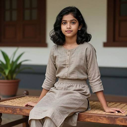Modern Indian Girl in Contemporary Kurti