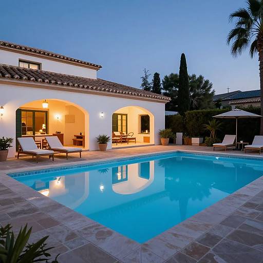 Evening at Andalusian Private Pool