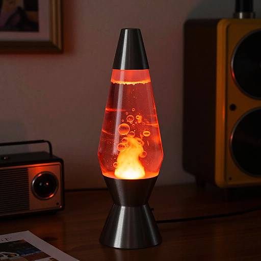 UFO Lava Lamp on Vintage Desk