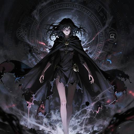 Eldritch Anime Girl in Dark Energy