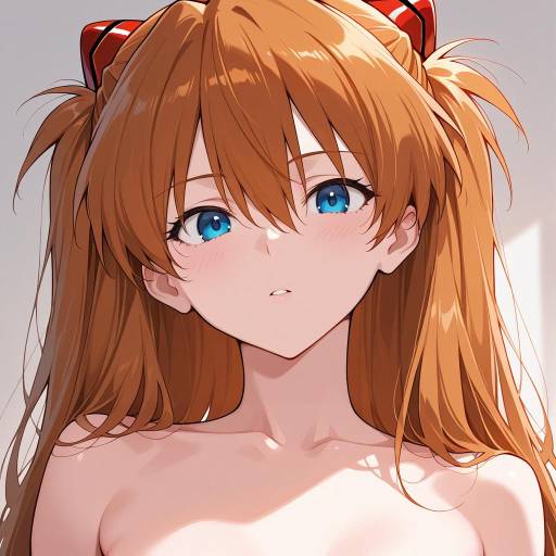 Asuka Langley with Blue Eyes