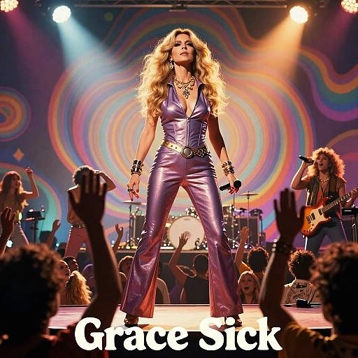 Vintage Grace Slick Psychedelic Concert