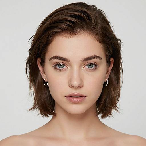 Realistic Portrait of Stylish Woman