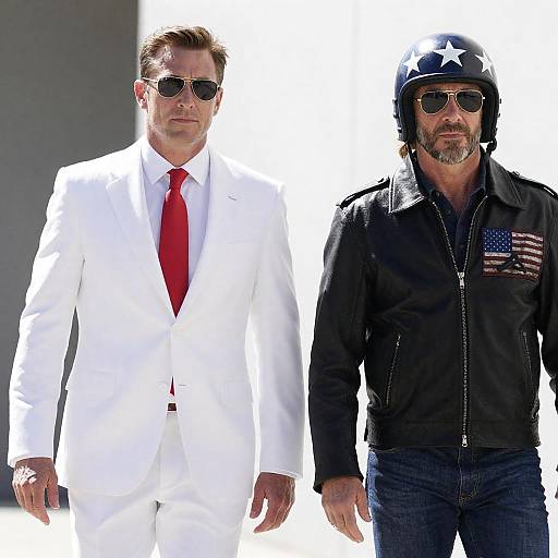 Stylish Duo in Bright Daylight