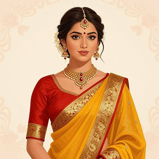 Elegant Indian Woman in Traditional Attire