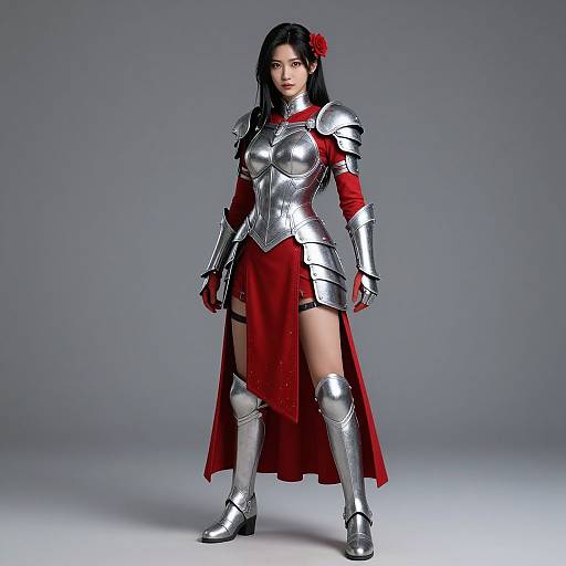 Red Skirted Female Warrior