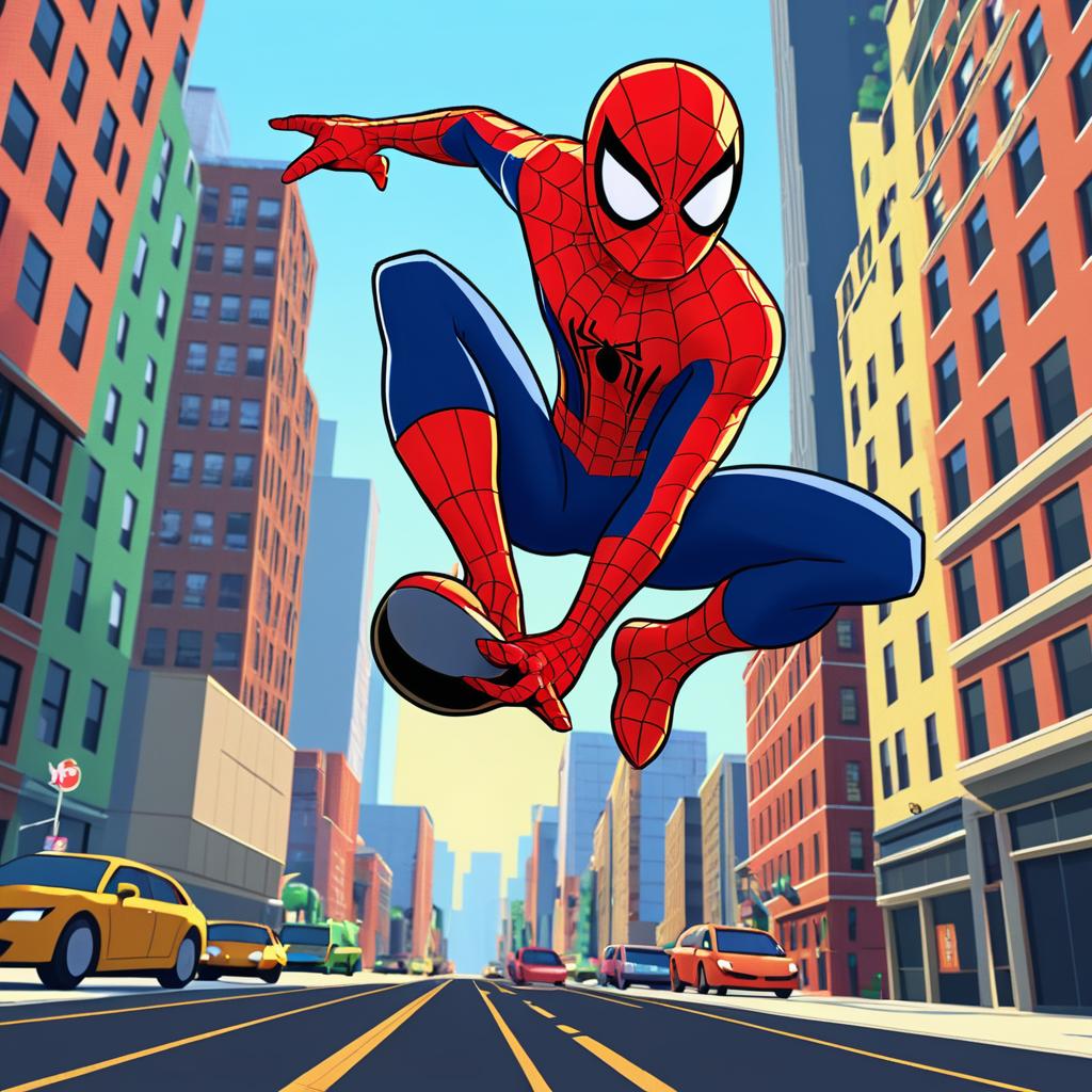 Spider-Man in Adventure Time Style