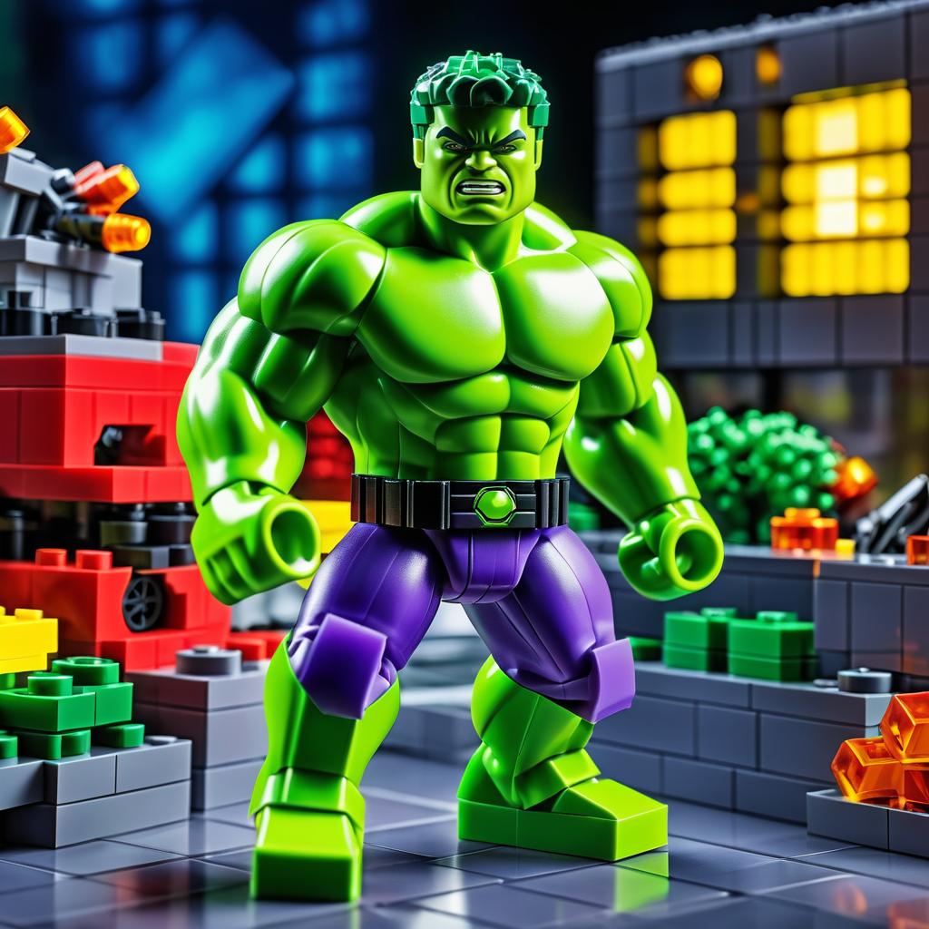 Hulk Lego Figurine in Avengers Theme