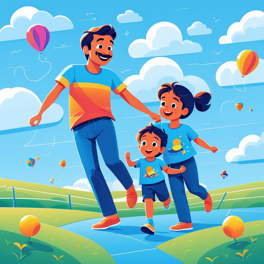 Playful Family Day in Bright Colors