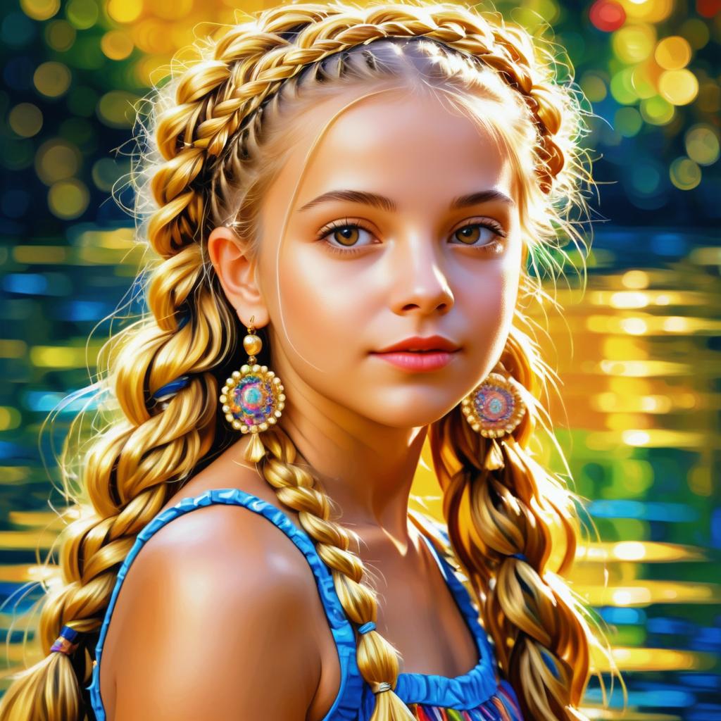 Vibrant Portrait of a Young Girl