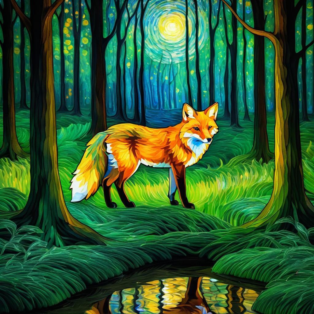 Mystical Fox in a Tranquil Forest