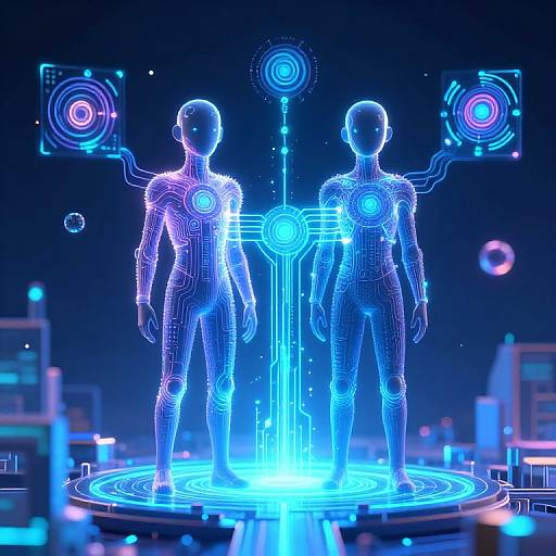 Sentient AI Brothers on Data Plateau