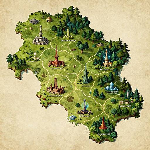 Lush Fantasy Continent Map Generator