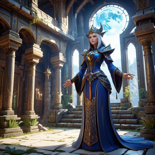 Fantasy Queen in Ornate Castle