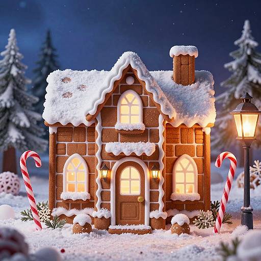 Magical Gingerbread Candy Cottage