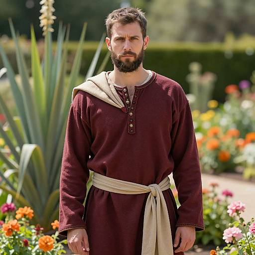 Handsome Man in Medieval Wedding Attire