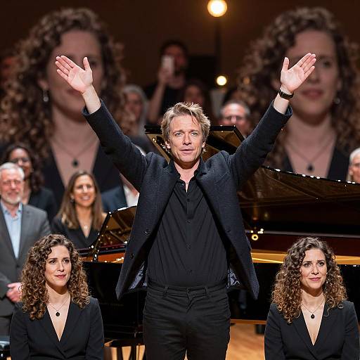 Dynamic Concert Scene with Vibrant Lights