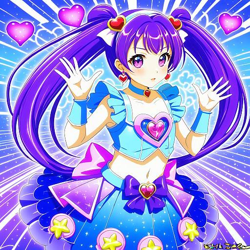 Illustration of Aono miki, precure in the style of Takaman (gaffe)