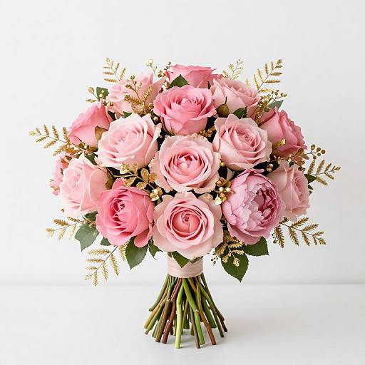 Pink Roses and Peonies Bouquet