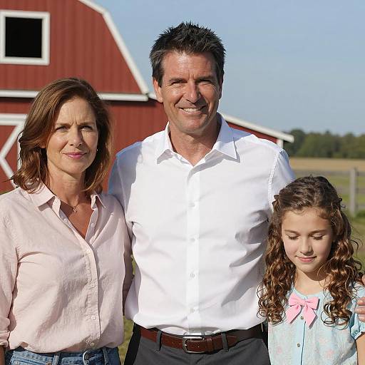 Outdoor Portrait of Three People Smiling