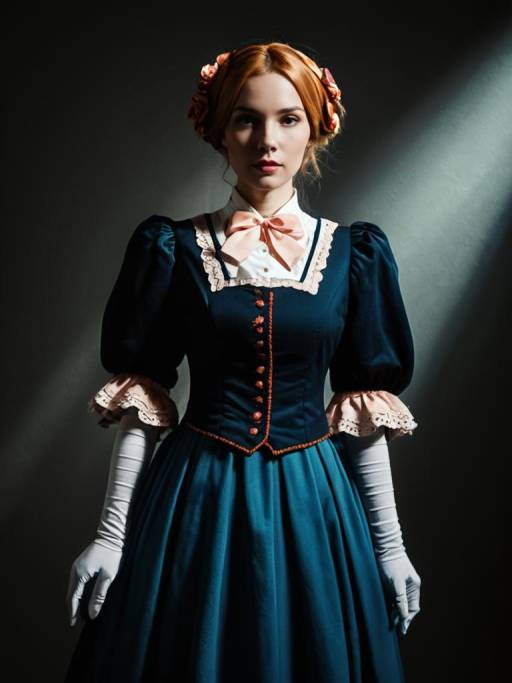 Woman in Beatrice Cosplay Costume