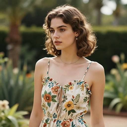 Auburn Hairstyle in Botanical Garden