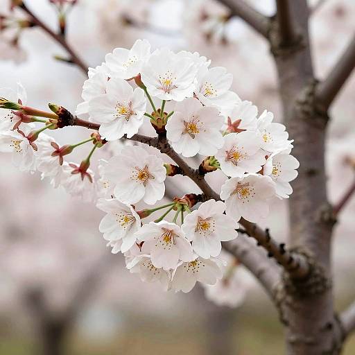 Realistic Cherry Blossom Coloring Page