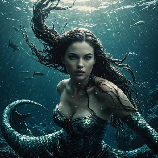 Ultra Realistic Underwater Siren Illustration