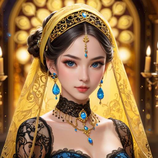Elegant Anime Portrait of a Young Woman