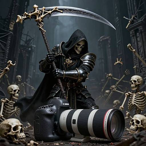 Grim Reaper in Dark Fantasy Battle