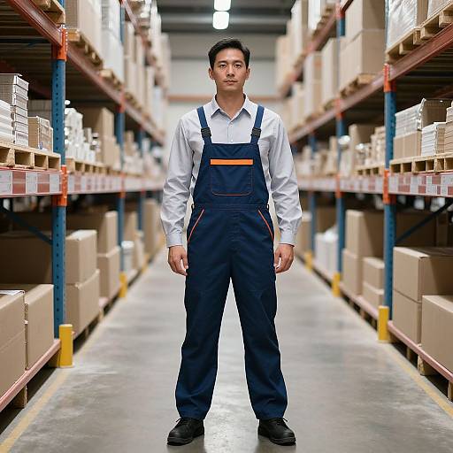 Warehouse Worker in Office Attire