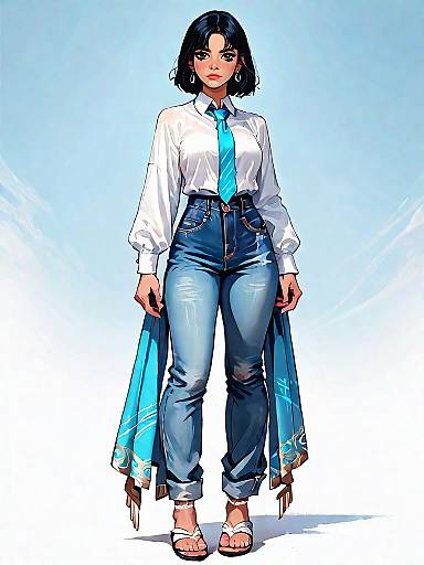 Stylish Woman in Chic Casual Outfit