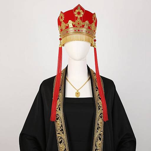 Mannequin in Regal Black Robe
