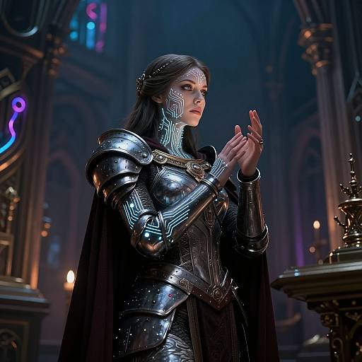 Techpriest in Neon Cathedral