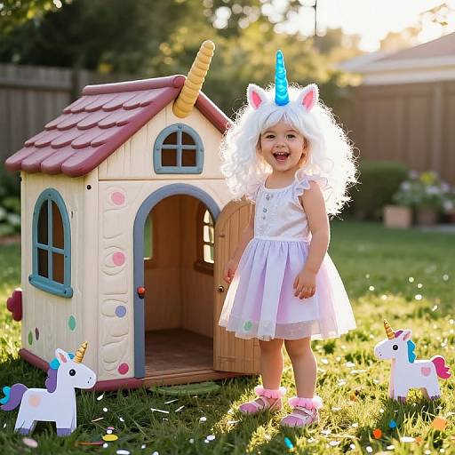 Joyful Toddler Unicorn Celebration