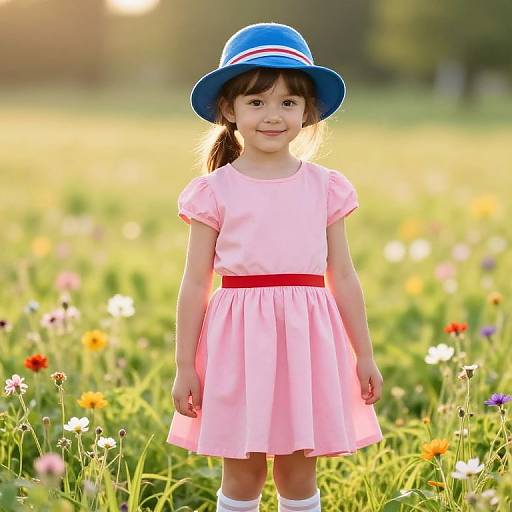 Young Girl in Sunny Meadow