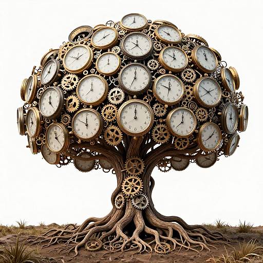 Surreal Clock Tree of Time