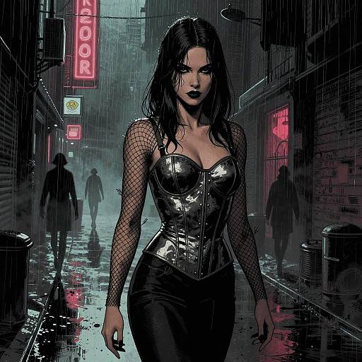 Neo-Noir Graphic Novel: Mysterious Femme Fatale