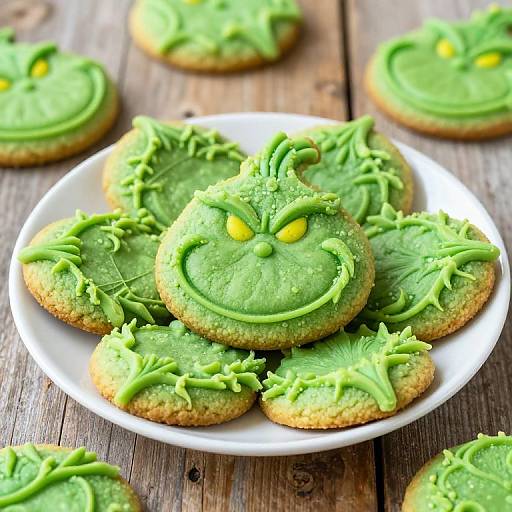Bright Green Grinch Crinkle Cookies