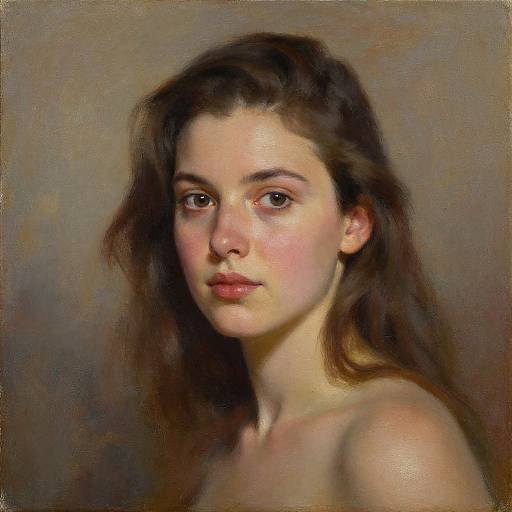 Elegant Oil Portrait of Woman