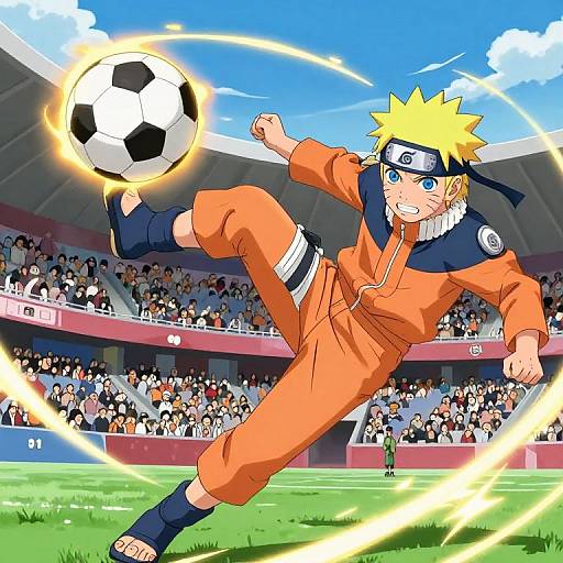 Naruto Ninja Soccer Acrobatic Kick