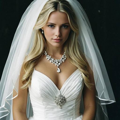 Elegant Bride in Stylish White Gown