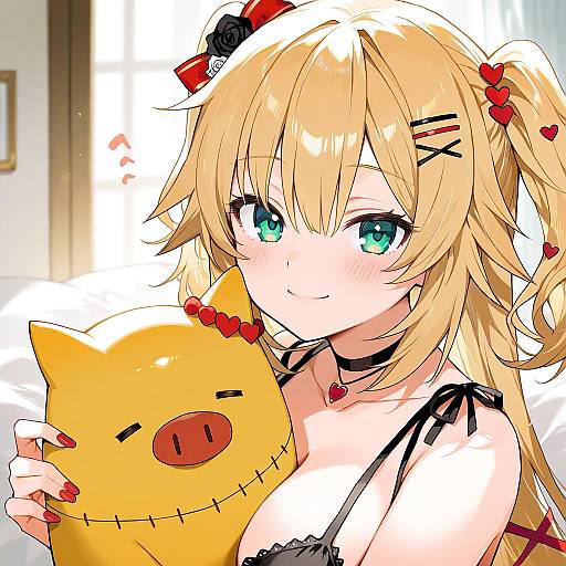 Illustration of Haaton (akai haato), hololive in the style of Newo (shinra-p)