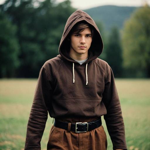 Man in Brown Hoodie Outdoors