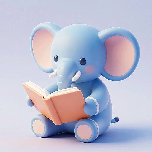 3D Toy Elephant Reading Book