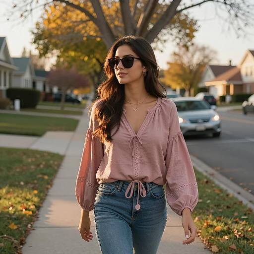 Autumn Vibes: Young Woman in Bohemian Style