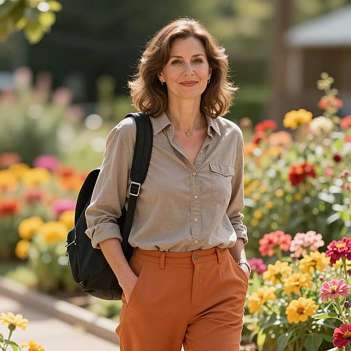 Summer Fashion in a Vibrant Garden