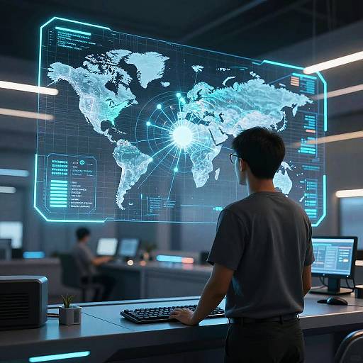 Futuristic Control Center Concept Art