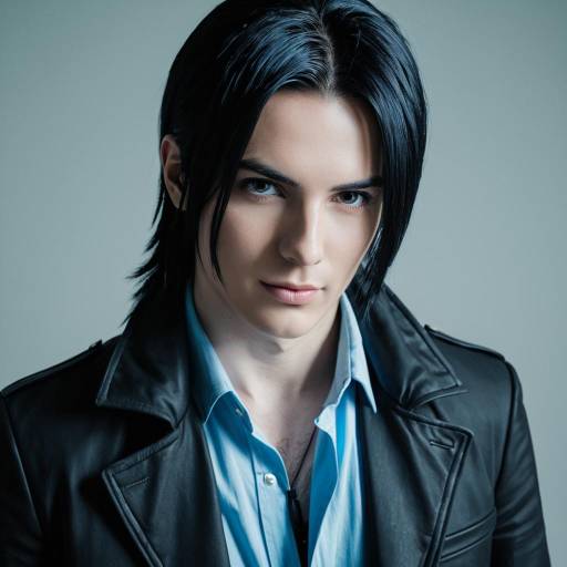 Male Cosplay Portrait with Long Black Hair