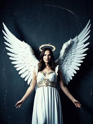 Ethereal Woman Dressed as Angel